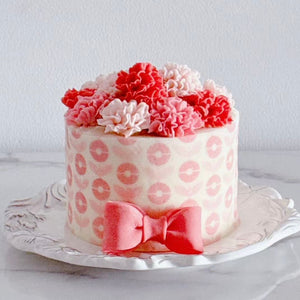 母の日に贈る、カーネーションのリボンケーキ🎀