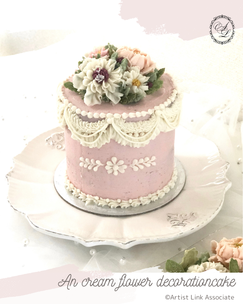 餡クリームフラワー③デコレーションケーキ