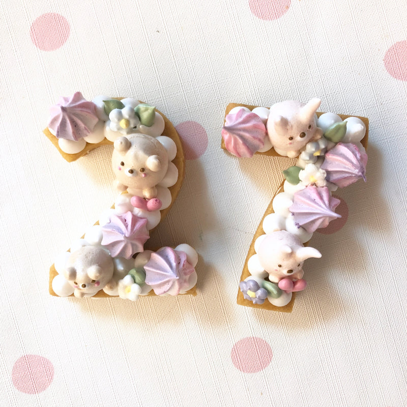 メレンゲアート①ナンバーケーキ