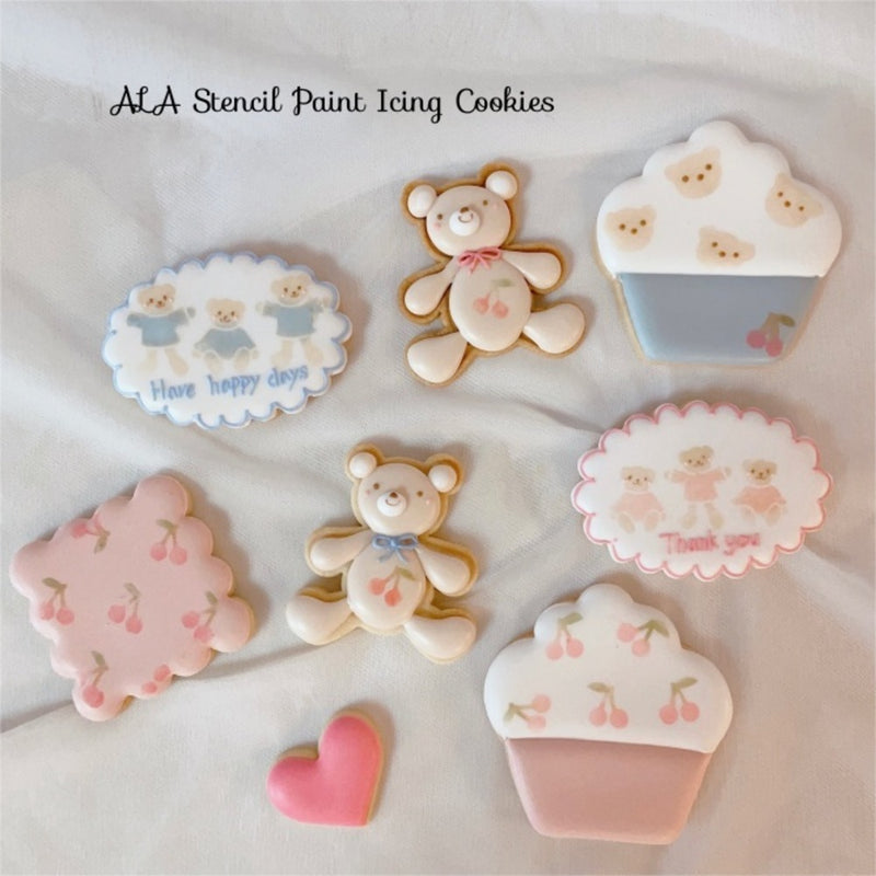 ステンシルペイントアイシングクッキー