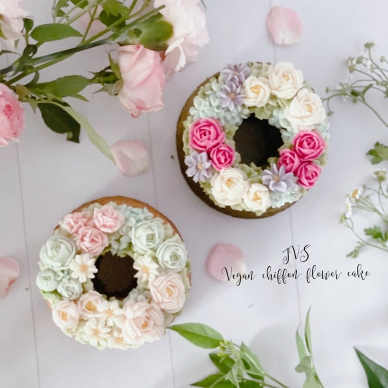 ヴィーガンシフォンフラワーケーキ