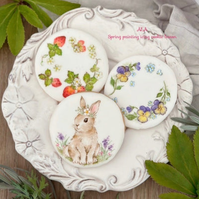 春のペインティングアイシングクッキー動画講座（筆つき）